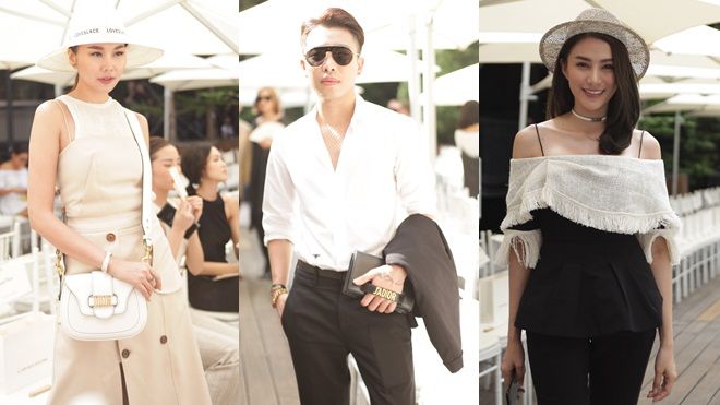 Thanh Hằng, Hoàng Ku diện đồ hiệu Dior, xuất hiện tại show Lâm Gia Khang