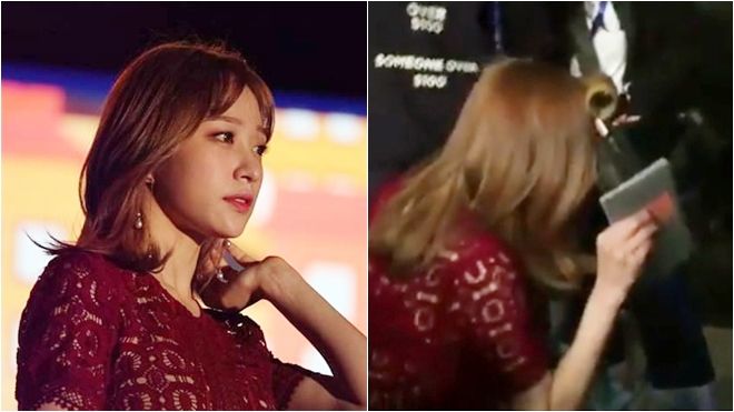 Thương khán giả đội mưa, Hani (EXID) vẫy tay không ngừng 'tiếp sức' fan từ trong hậu trường