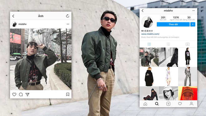 Sơn Tùng M-TP bất ngờ xuất hiện trên trang instagram của thương hiệu MISBHV