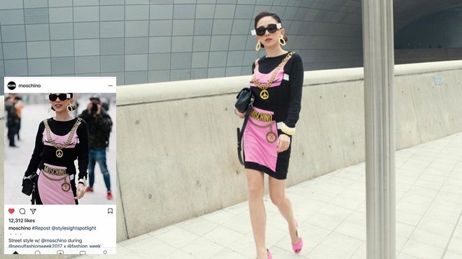 Tóc Tiên xuất hiện trên Instagram của thương hiệu thời trang Moschino
