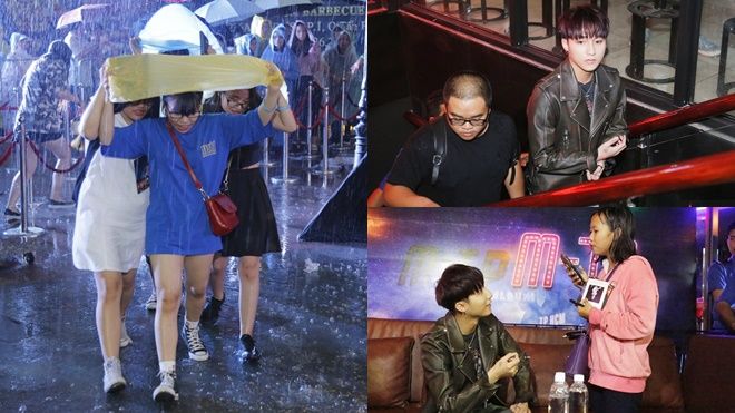 Mưa như trút nước, Sơn Tùng thay đổi địa điểm ký đĩa vào phút chót