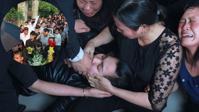 Mẹ bé Linh khóc ngất khi thi thể con gái được đưa về tới quê nhà