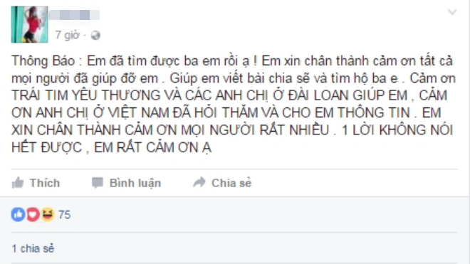 Nhờ mạng xã hội, cô gái Việt 19 tuổi tìm được cha đẻ ở Đài Loan như trong cổ tích