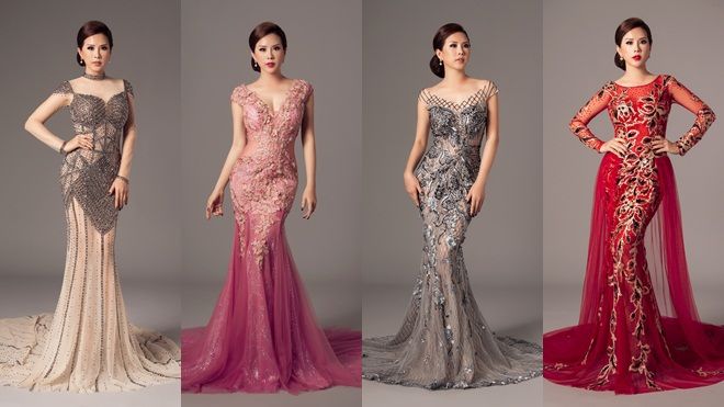 Ghen tỵ với vóc dáng đồng hồ cát của Thu Hoài trong loạt đầm dạ hội