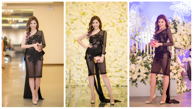 Hoa hậu Phan Hoàng Thu diện trang phục gợi cảm, nổi bật ở sự kiện