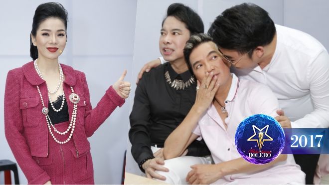 Lệ Quyên sang trọng, Quang Lê 'hôn lén' Mr.Đàm trong hậu trường vòng Quyết đấu Thần tượng Bolero 2017