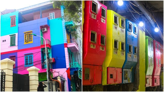 Xuất hiện thêm một ngôi nhà màu cầu vồng trên phố Hà Nội