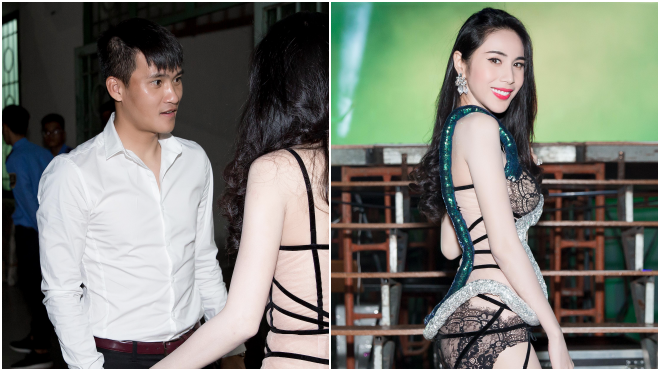 Công Vinh chăm sóc Thuỷ Tiên 'từng li từng tí' trong show diễn