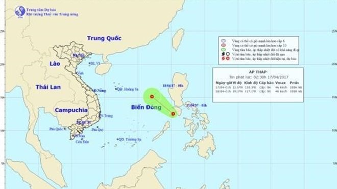 Áp thấp nhiệt đới xuất hiện trên biển, miền Bắc có mưa rào và dông