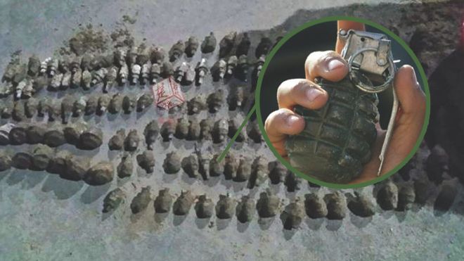 Cứ tưởng đào được cổ vật vô giá, ai dè ôm trọn kho lựu đạn từ Thế chiến thứ hai