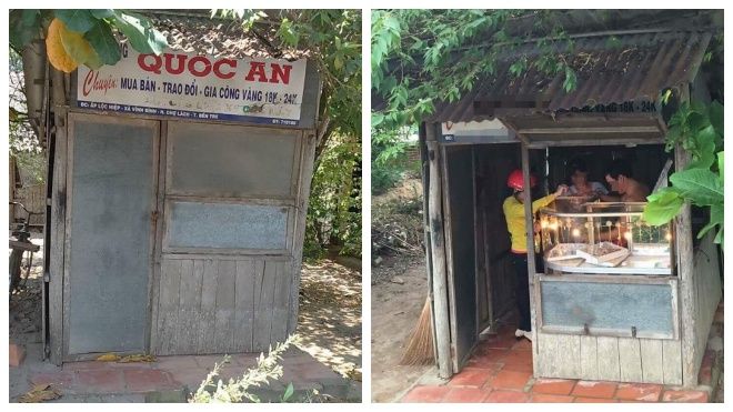 Nhìn túp lều lụp xụp thế này chẳng ai nghĩ đây là cửa hàng bán vàng