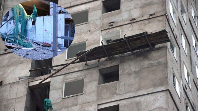 Sập giàn giáo, 2 công nhân thương vong khi rơi từ tầng 9 của tòa nhà