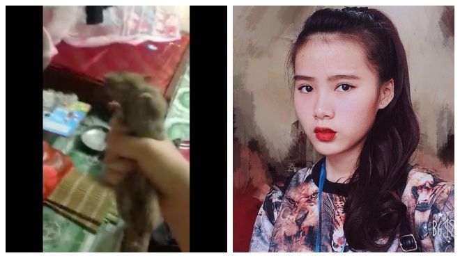 Cô gái khiến dân mạng 'xanh mặt' khi vừa bóp chết con chuột trên tay vừa khóc kêu cứu