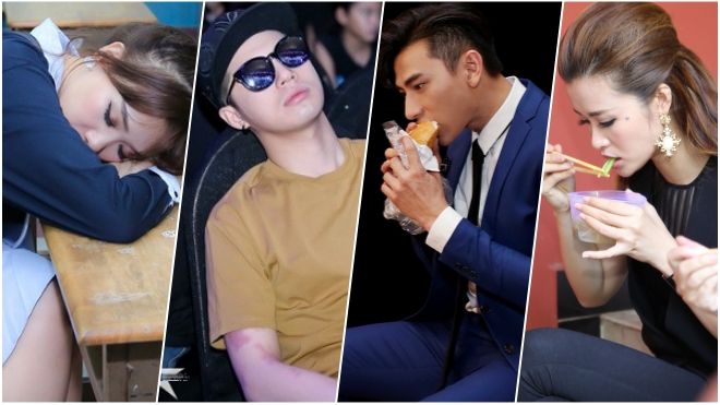 Fan xót xa khi chứng kiến thần tượng ‘ăn vội, ngủ gật’ vì kiệt sức trong hậu trường