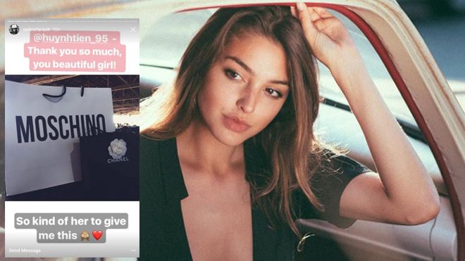 Celine Farach hào hứng khoe món quà đáng yêu từ một người bạn Việt Nam!