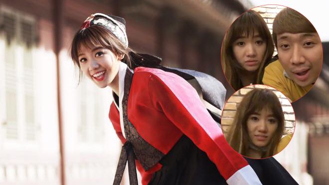 Trấn Thành quyết giằng co giật khẩu trang, công khai mặt mộc Hari Won