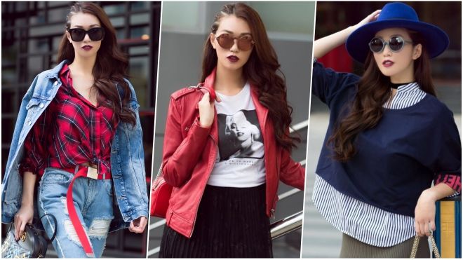 Khánh My ra phố vẫn sành điệu chẳng khác gì diễn thời trang