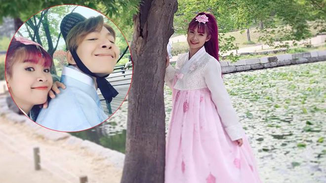 Khởi My diện Hanbok nhí nhảnh bên Kelvin Khánh trong tuần trăng mật sớm