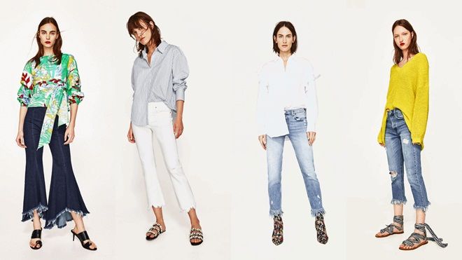 Jeans rách lùi về nhường sân cho gấu quần tua rua lên ngôi