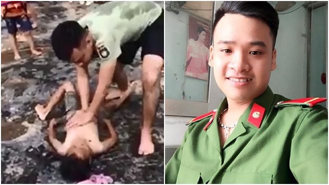 Chàng công an trẻ nhanh trí cứu sống cháu bé bị đuối nước nguy kịch
