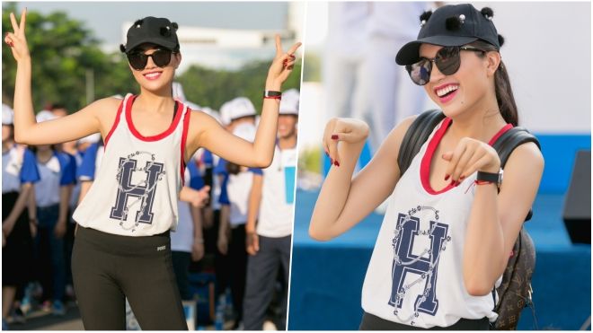 Dậy sớm chạy bộ, Lệ Hằng vẫn đầy sức sống và đáng yêu như thế này