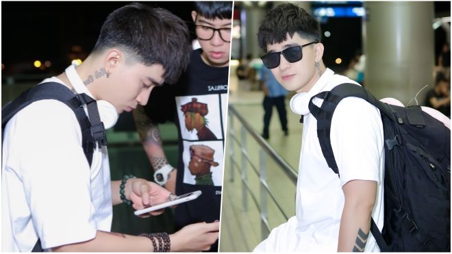 Chi Dân xuất hiện tại sân bay lúc nửa đêm, lộ rõ vẻ mệt mỏi