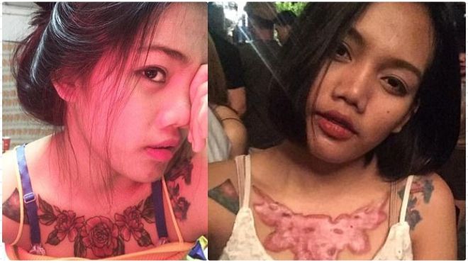 Sự thật về hình xăm hoa hồng khủng gây sốc cộng đồng mạng của nữ sinh viên Thái Lan