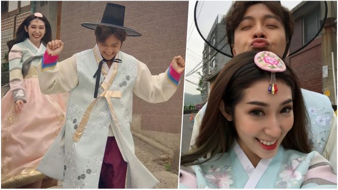 Ngô Kiến Huy - Khổng Tú Quỳnh nhắng nhít với loạt biểu cảm đáng yêu khi diện hanbok