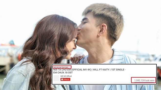 MV ngôn tình của Will - Kaity Nguyễn vượt mốc 1 triệu lượt xem