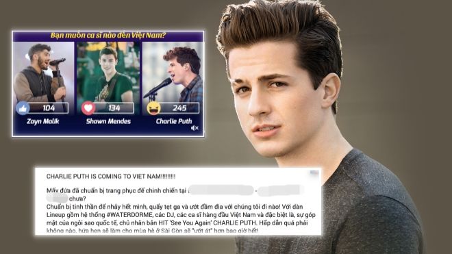 Fan thấp thỏm khi thông tin Charlie Puth đến Việt Nam ngày càng chắc chắn