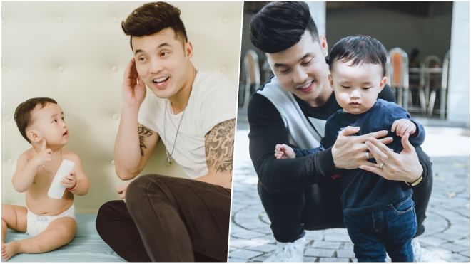 'Tan chảy' trước những khoảnh khắc cực đáng yêu của bố con Ưng Hoàng Phúc