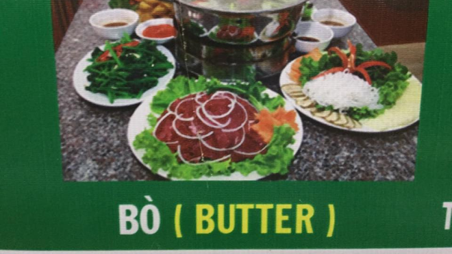 Yên Bái: Thực đơn quán ăn bằng tiếng Anh có 1-0-2 nhờ dùng Google dịch… nhưng quên gõ dấu