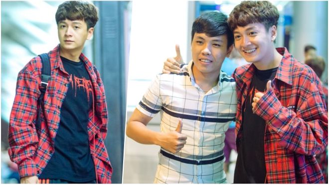 Ngô Kiến Huy nổi bật tại sân bay, thân thiện chụp ảnh cùng fan trước khi sang Nhật Bản lưu diễn