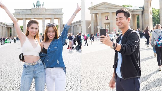 Ngọc Trinh cùng MC Phan Anh rạng rỡ tại Đức, sẵn sàng cho đêm diễn 12 tỷ