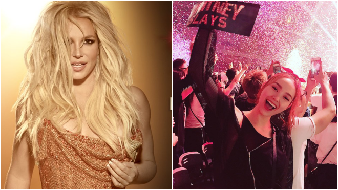 Minh Hằng rạng rỡ 'quậy hết nấc' xem show diễn Britney Spears tại Đài Loan