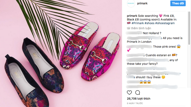 Primark tung giày loafer 'học tập' của Gucci với giá chỉ 250.000 khiến dân tình bấn loạn