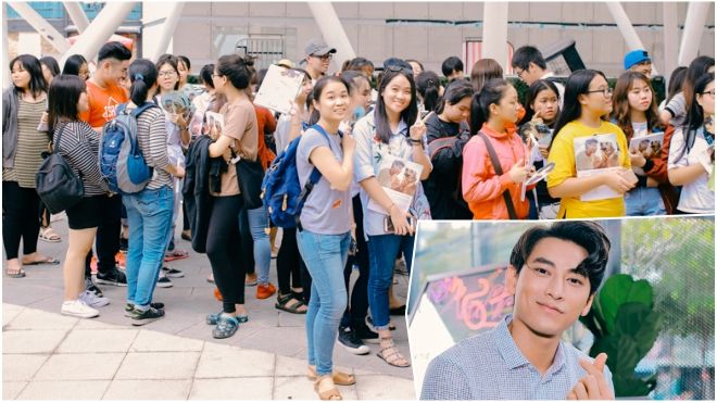 Fan không ngại 'đội nắng', xếp hàng ngay ngắn xin chữ ký Isaac