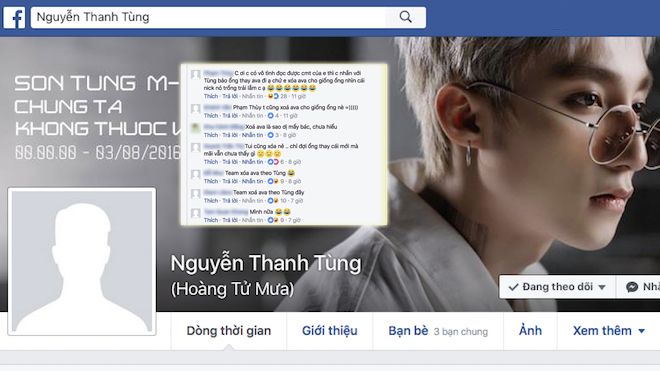 Fan thi nhau xóa avatar để giống Sơn Tùng M-TP