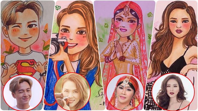Hoài Linh, Mỹ Tâm… cùng dàn sao Việt 'biến hóa' qua nét vẽ chibi đầy nghệ thuật