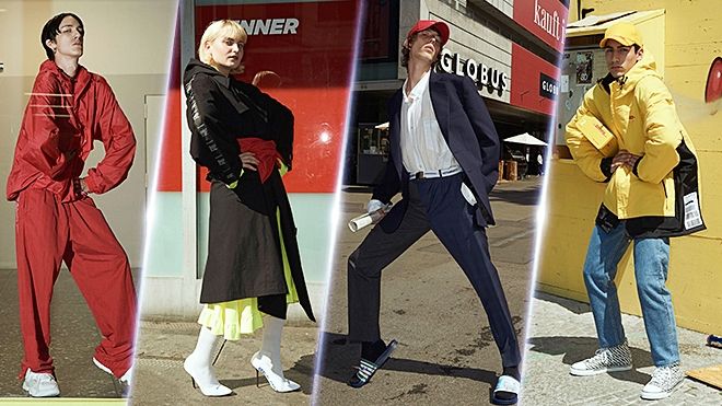 Ai đời như Vetements, đem sàn diễn ra ngay đường phố, còn loạt mẫu thì tạo dáng đến buồn cười