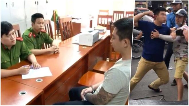 Tạm giữ hình sự với 2 thanh niên đi ôtô hành hung 'anh Tây' trên phố Trần Khát Chân