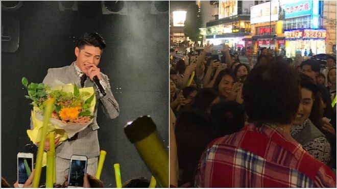 Clip: Soái ca Noo Phước Thịnh bị fan 'vây kín' sau buổi diễn tại Nhật Bản