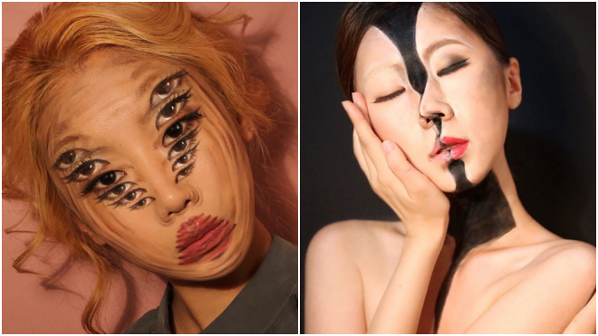 Ngắm nhìn những khuôn mặt make-up ảo giác 3D, bạn sẽ không khỏi lú lẫn