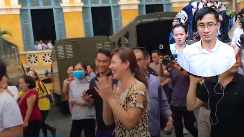Clip: Người dân reo hò khi đại gia Cao Toàn Mỹ bị chửi thẳng mặt ở cổng tòa