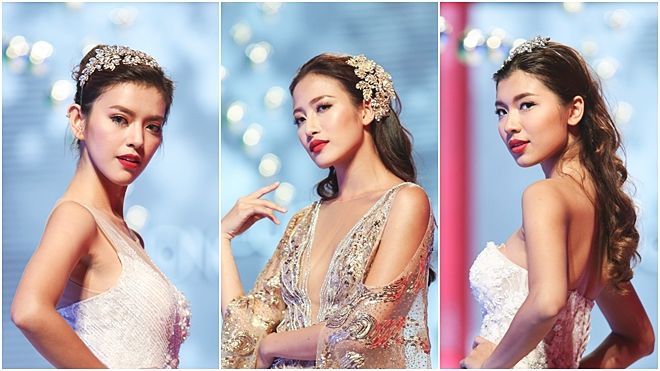 Cận cảnh top 8 The Face đẹp ngất ngây trong thử thách catwalk trên bàn tiệc