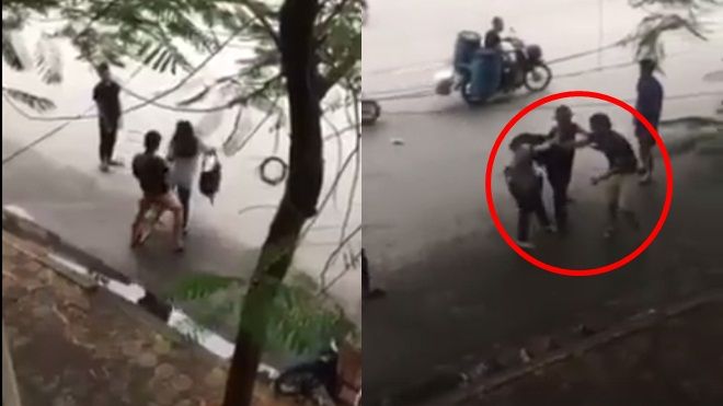 Trêu ghẹo bất thành, hai chàng thanh niên trở mặt hành hung cô gái trẻ