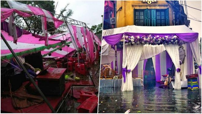 Những đám cưới 'đen đủi', tan hoang trong cơn bão số 2 khiến ai cũng xót xa