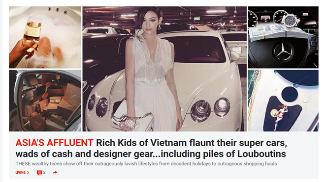 Hội con nhà giàu Việt tiếp tục gây choáng khi xuất hiện trên báo Mỹ và Anh
