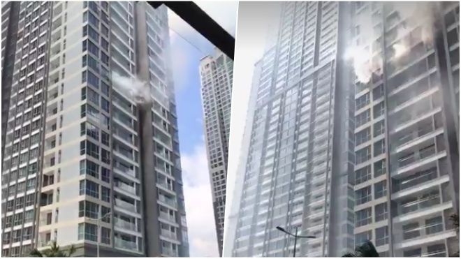 Clip: Cháy căn hộ ở Vinhomes Central Park tại TP HCM