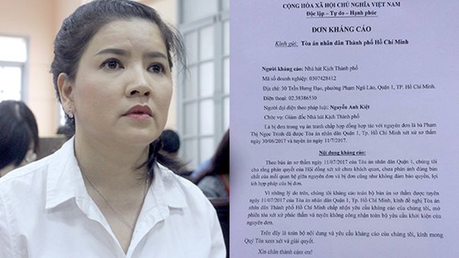 Nhà hát kịch TP.HCM kháng án, diễn viên Ngọc Trinh khẳng định: ‘Nếu họ ngoan cố, tôi sẽ kiên trì theo’